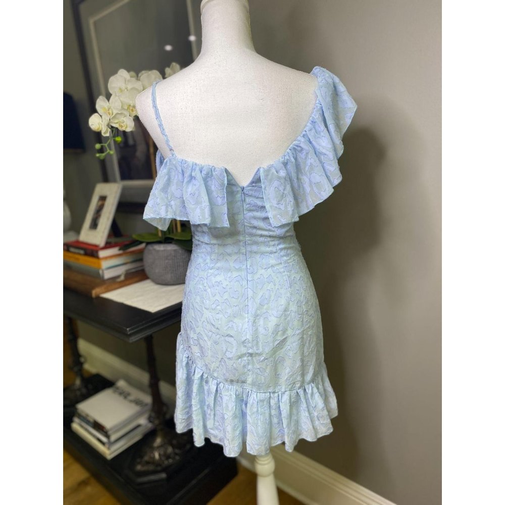 NBD Spencer Baby Blue Chiffon Mini Dress XS - Picture 7 of 8